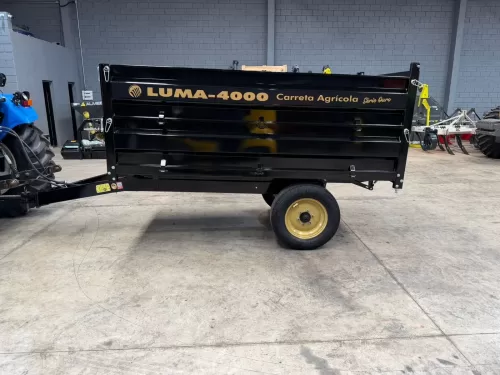Carreta agrícola metálica basculante hidráulica (nova ) para Trator , Marca: Luma Modelo: Série Ouro 4000 basculante hidráulica por pistão