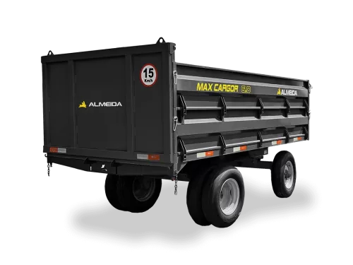 Carreta Basculante  hidráulica Metálica Marca: Almeida Modelo: MAX CARGOR 6.0 (nova) capacidade para 7.2 toneladas e 6 m cúbicos sistema de 2 eixos/6 rodas sendo eixo traseiro duplo