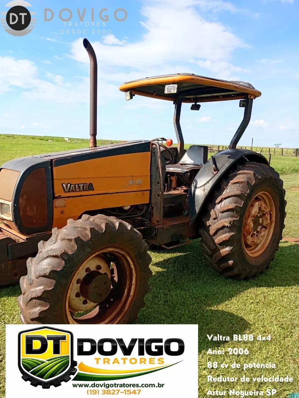Valtra BL88 4x4 Ano 2006 com redutor de velocidade 
